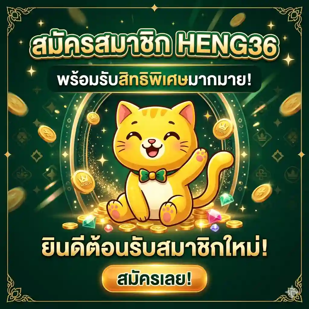 สิทธิพิเศษเมื่อสมัครสมาชิกใหม่-HENG36